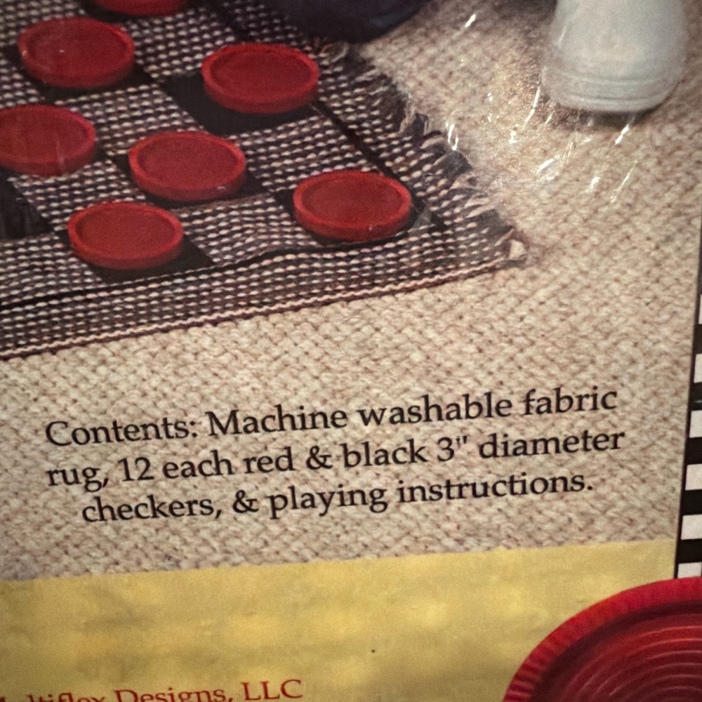 Jumbo Checker Rug Game – Large Floor Checkers Set – New (F22)”✨